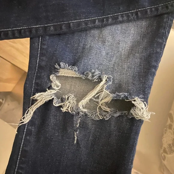 MOTHER jeans high waisted looker ankle fray cat attack size 28 - Picture 4 of 10